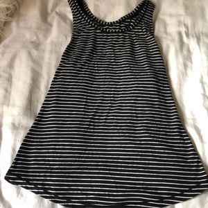 Black and white striped tank top